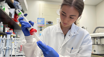 Alessandra Coogan in a National Institutes of Health lab. Photo provided.